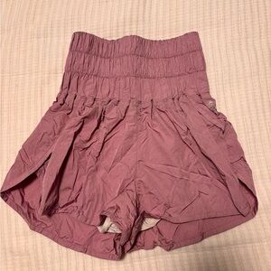 Free People Light Purple Shorts - more vibrant and shiny in person